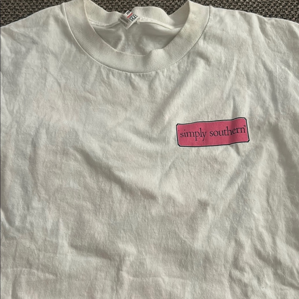 Simply Southern White let’s sail away Tee